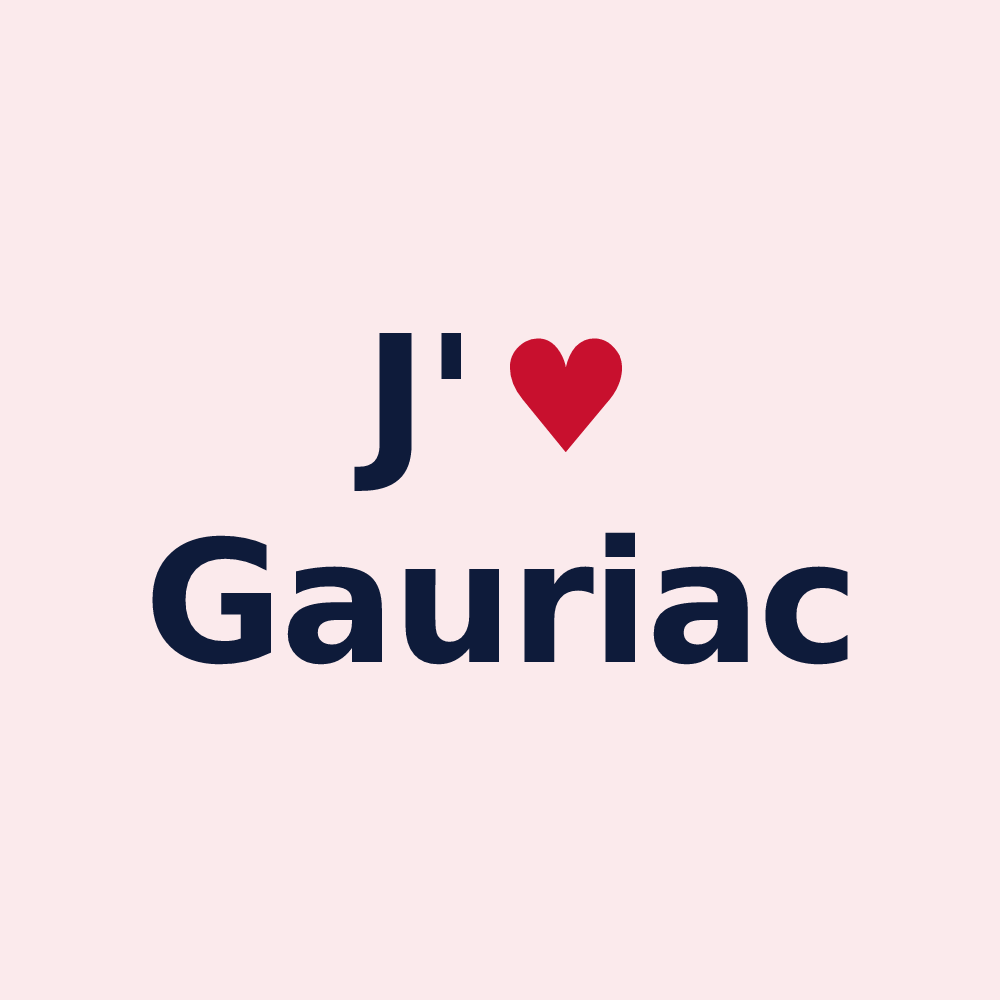 Magnet personnalisé Gauriac — design J'aime Gauriac