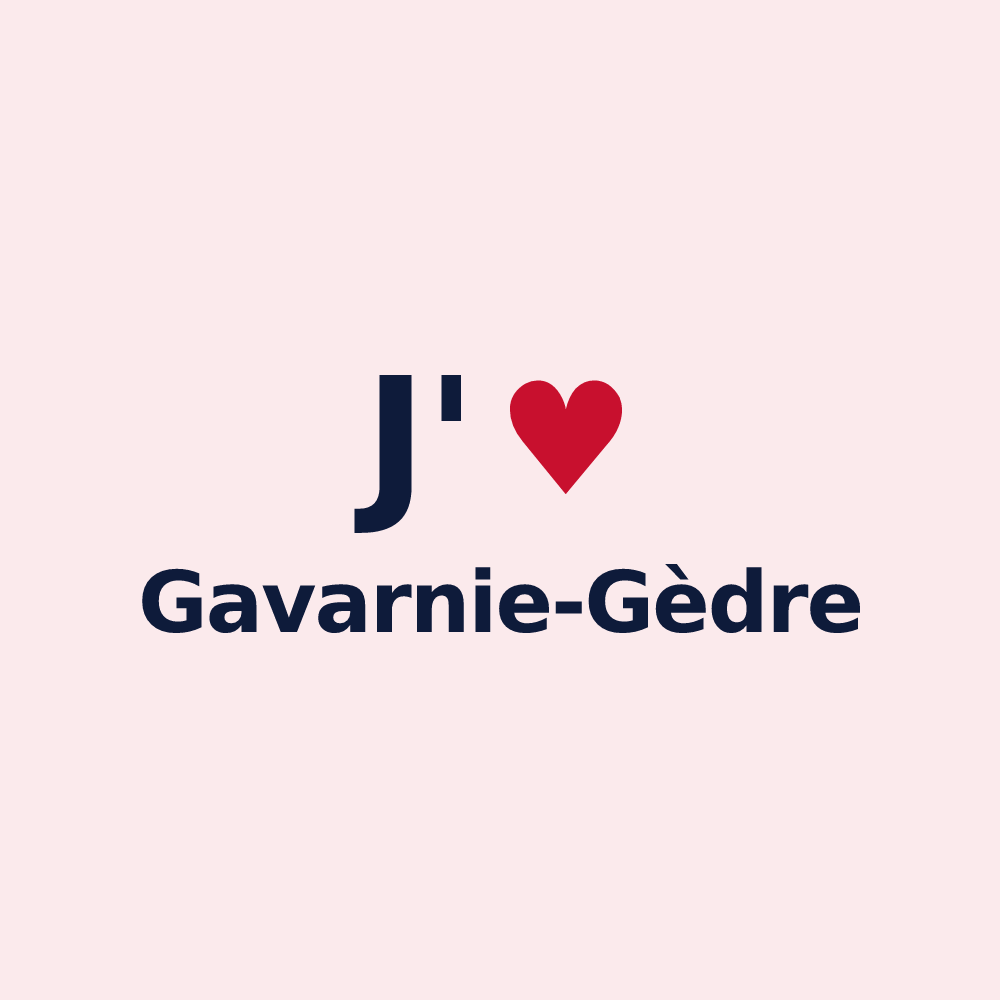 Magnet personnalisé Gavarnie-Gèdre — design J'aime Gavarnie-Gèdre