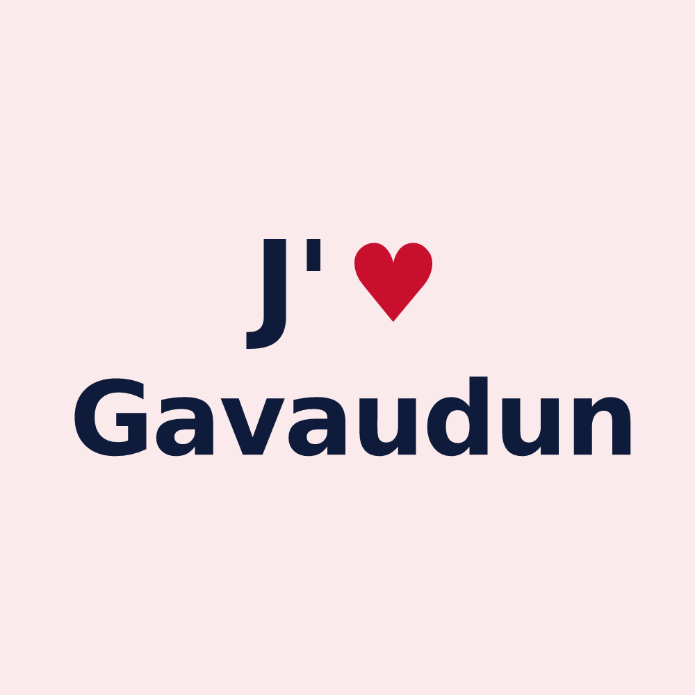 Magnet personnalisé Gavaudun — design J'aime Gavaudun