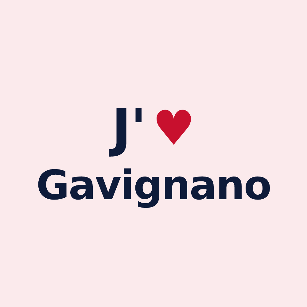 Magnet personnalisé Gavignano — design J'aime Gavignano