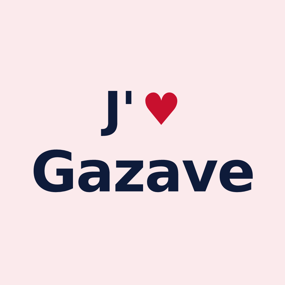 Magnet personnalisé Gazave — design J'aime Gazave