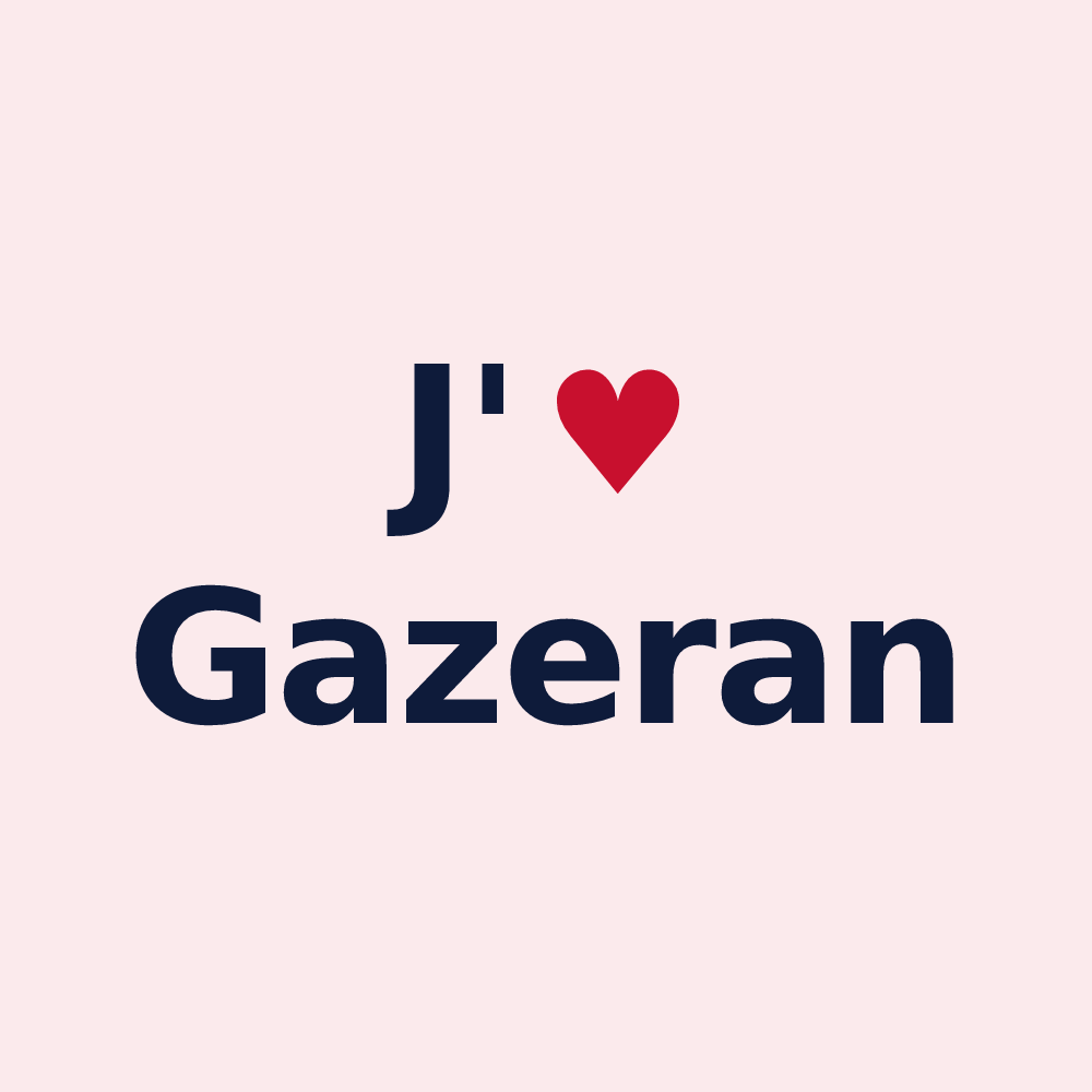 Magnet personnalisé Gazeran — design J'aime Gazeran