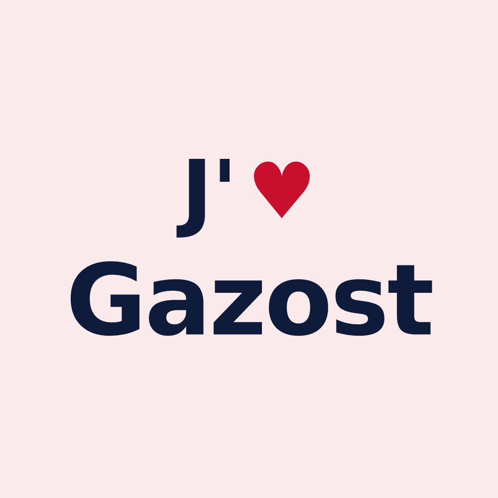 Magnet personnalisé Gazost — design J'aime Gazost