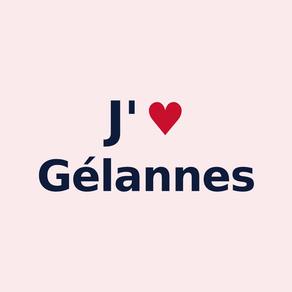 Magnet personnalisé Gélannes — design J'aime Gélannes