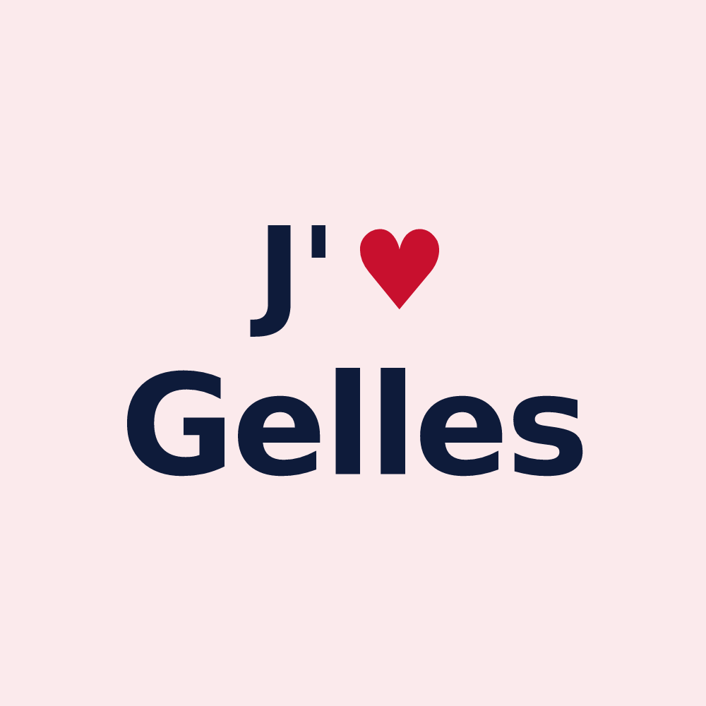 Magnet personnalisé Gelles — design J'aime Gelles
