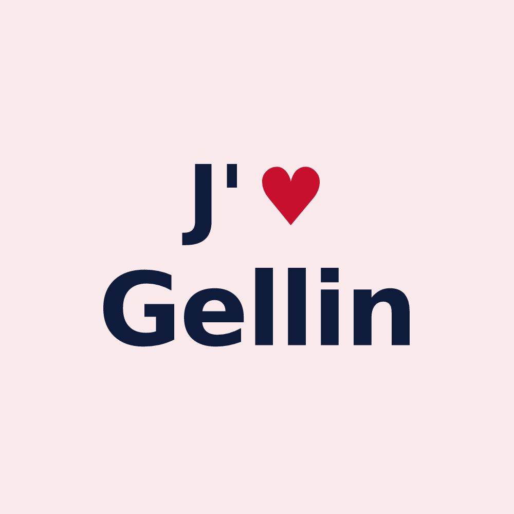 Magnet personnalisé Gellin — design J'aime Gellin