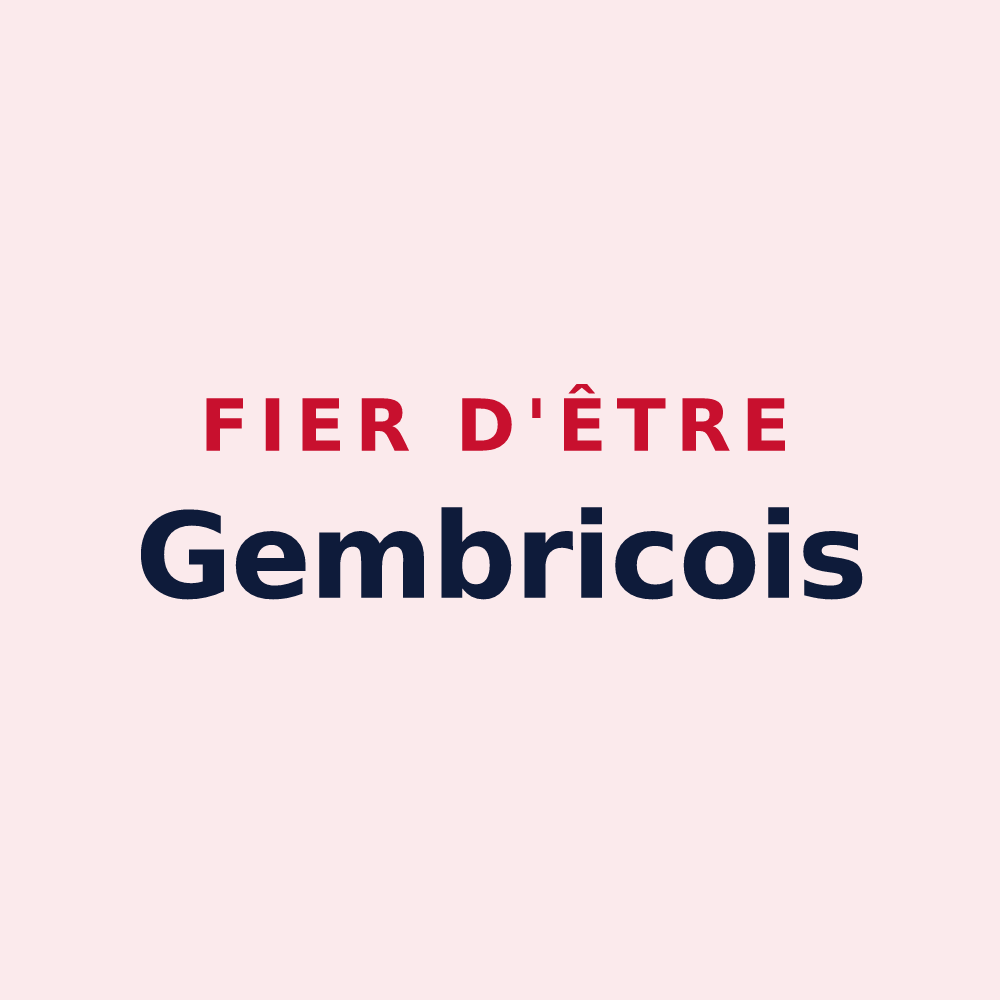 Magnet « Fier d'être Gembricois » — design pour Gembrie