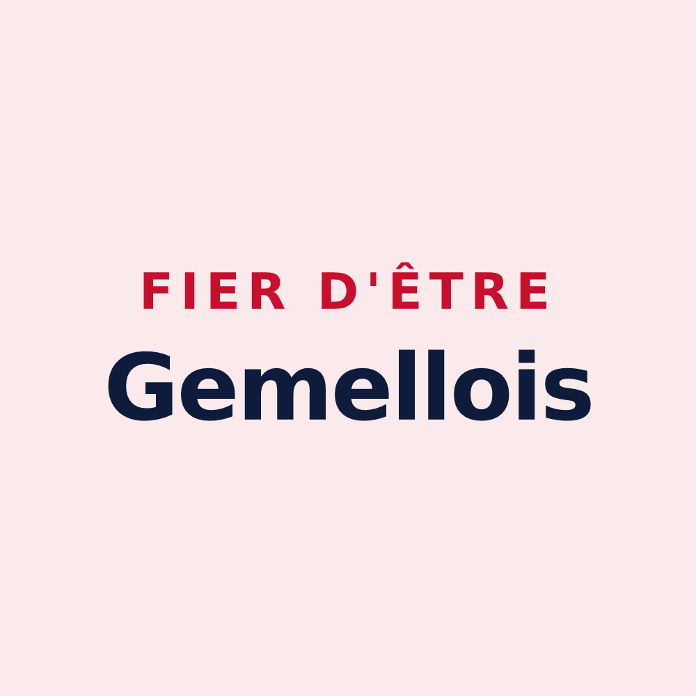 Magnet « Fier d'être Gemellois » — design pour Gemeaux