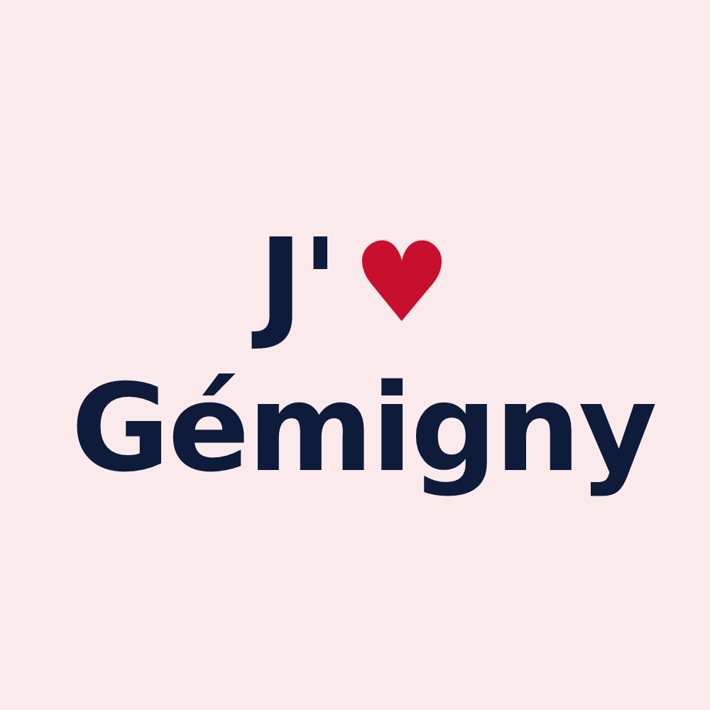 Magnet personnalisé Gémigny — design J'aime Gémigny
