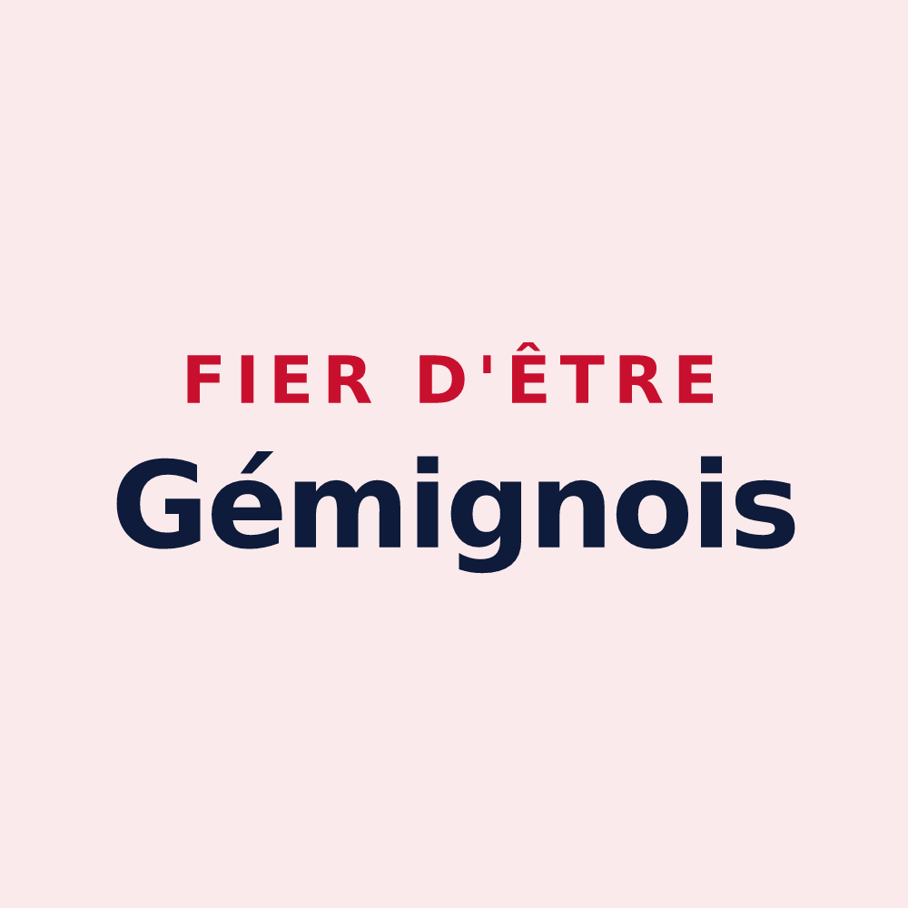 Magnet « Fier d'être Gémignois » — design pour Gémigny