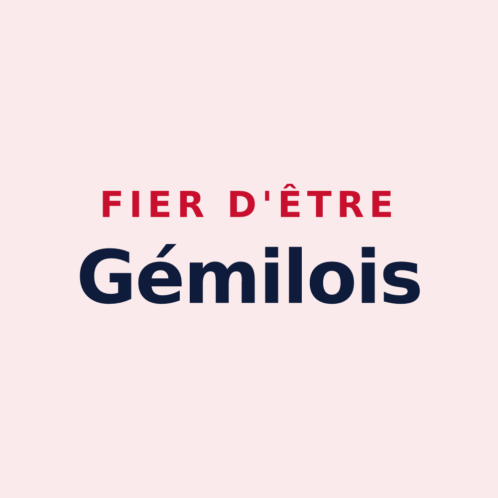 Magnet « Fier d'être Gémilois » — design pour Gémil