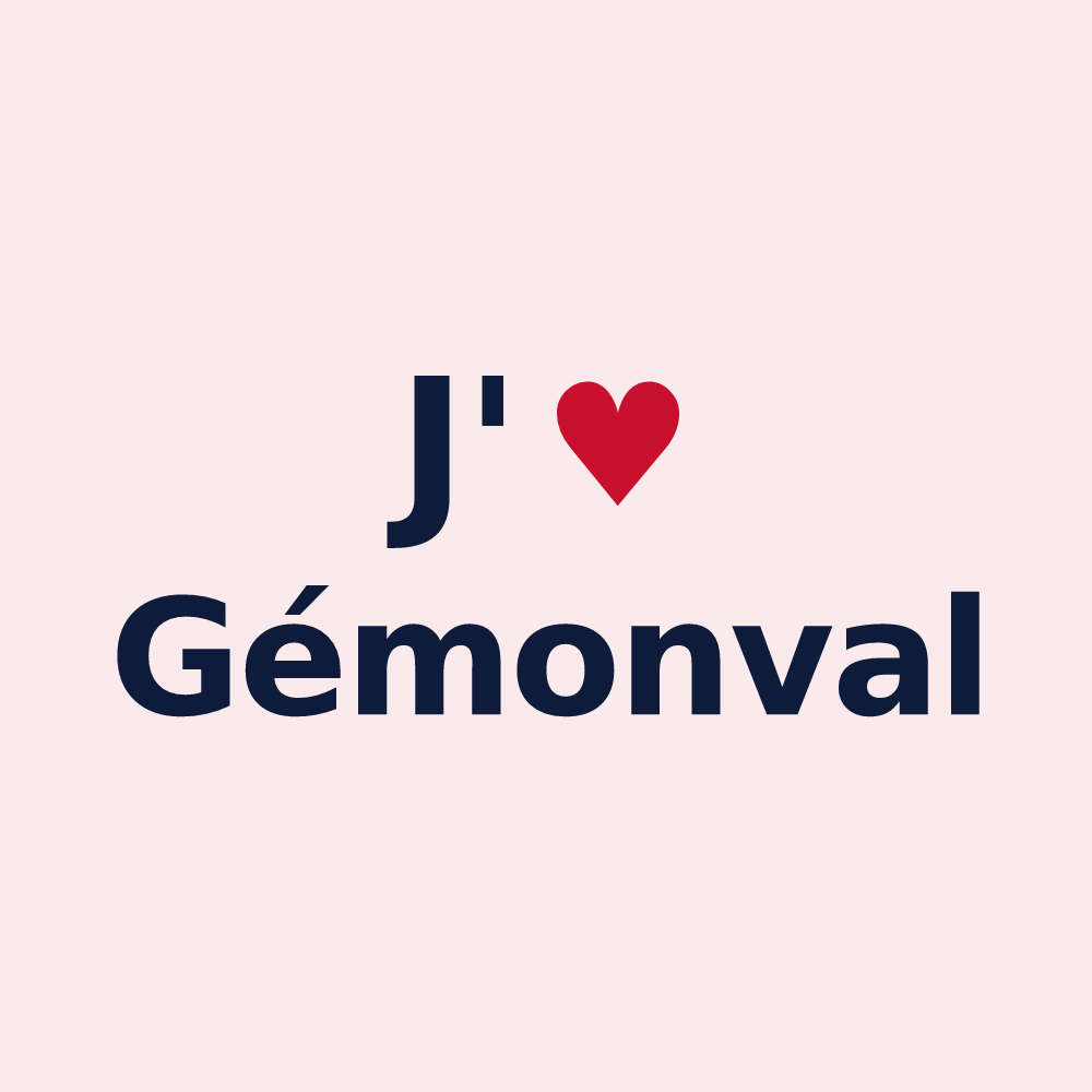 Magnet personnalisé Gémonval — design J'aime Gémonval