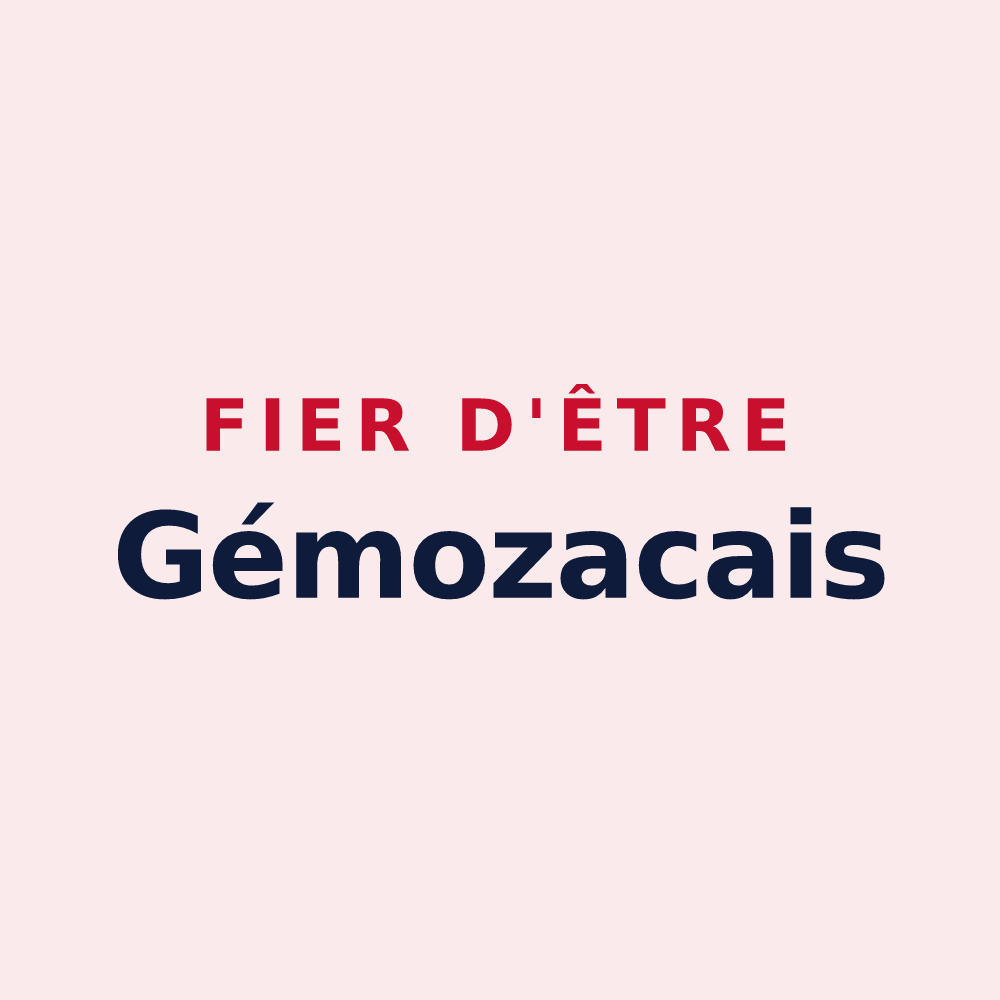 Magnet « Fier d'être Gémozacais » — design pour Gémozac