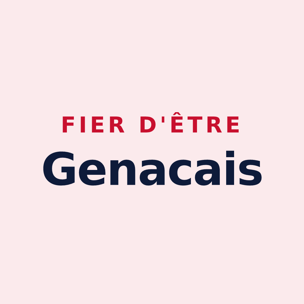Magnet « Fier d'être Genacais » — design pour Genac-Bignac