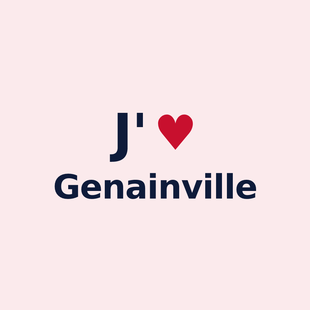 Magnet personnalisé Genainville — design J'aime Genainville