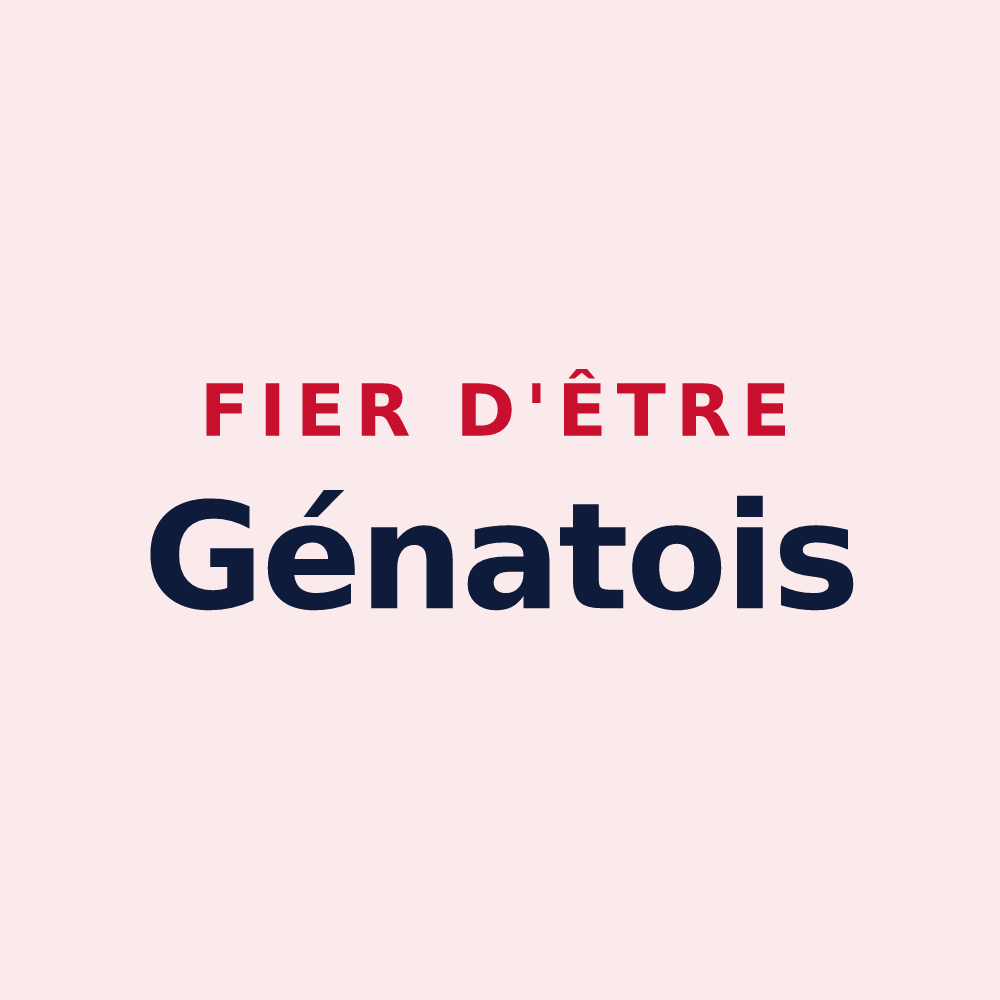 Magnet « Fier d'être Génatois » — design pour Génat