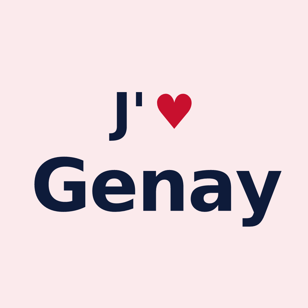Magnet personnalisé Genay — design J'aime Genay