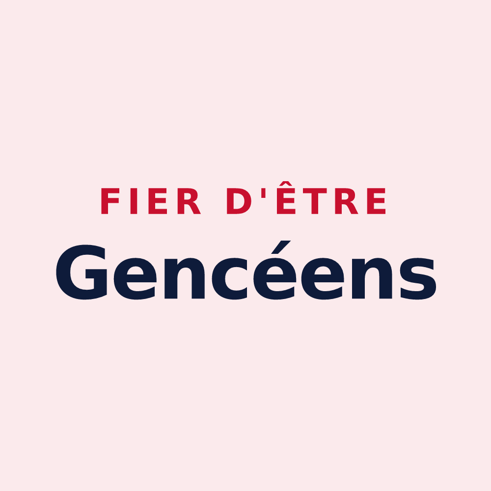 Magnet « Fier d'être Gencéens » — design pour Gençay