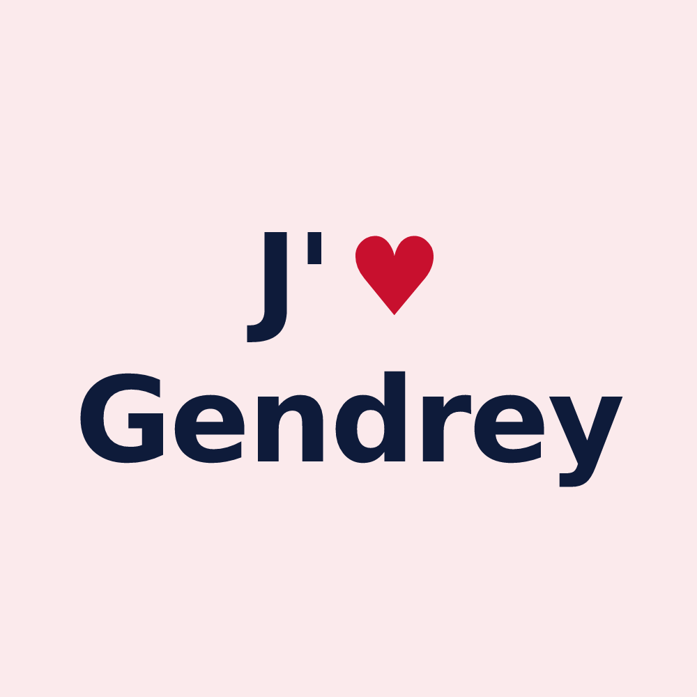 Magnet personnalisé Gendrey — design J'aime Gendrey