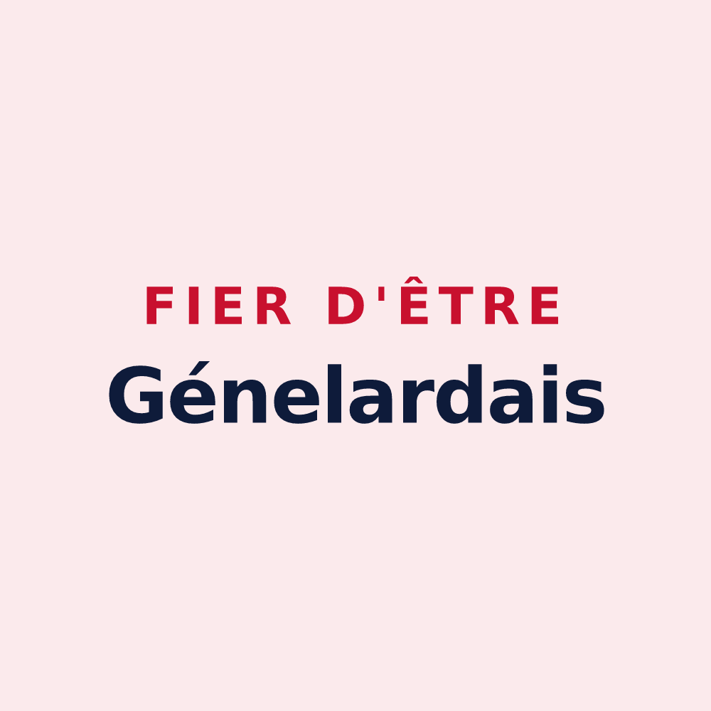 Magnet « Fier d'être Génelardais » — design pour Génelard