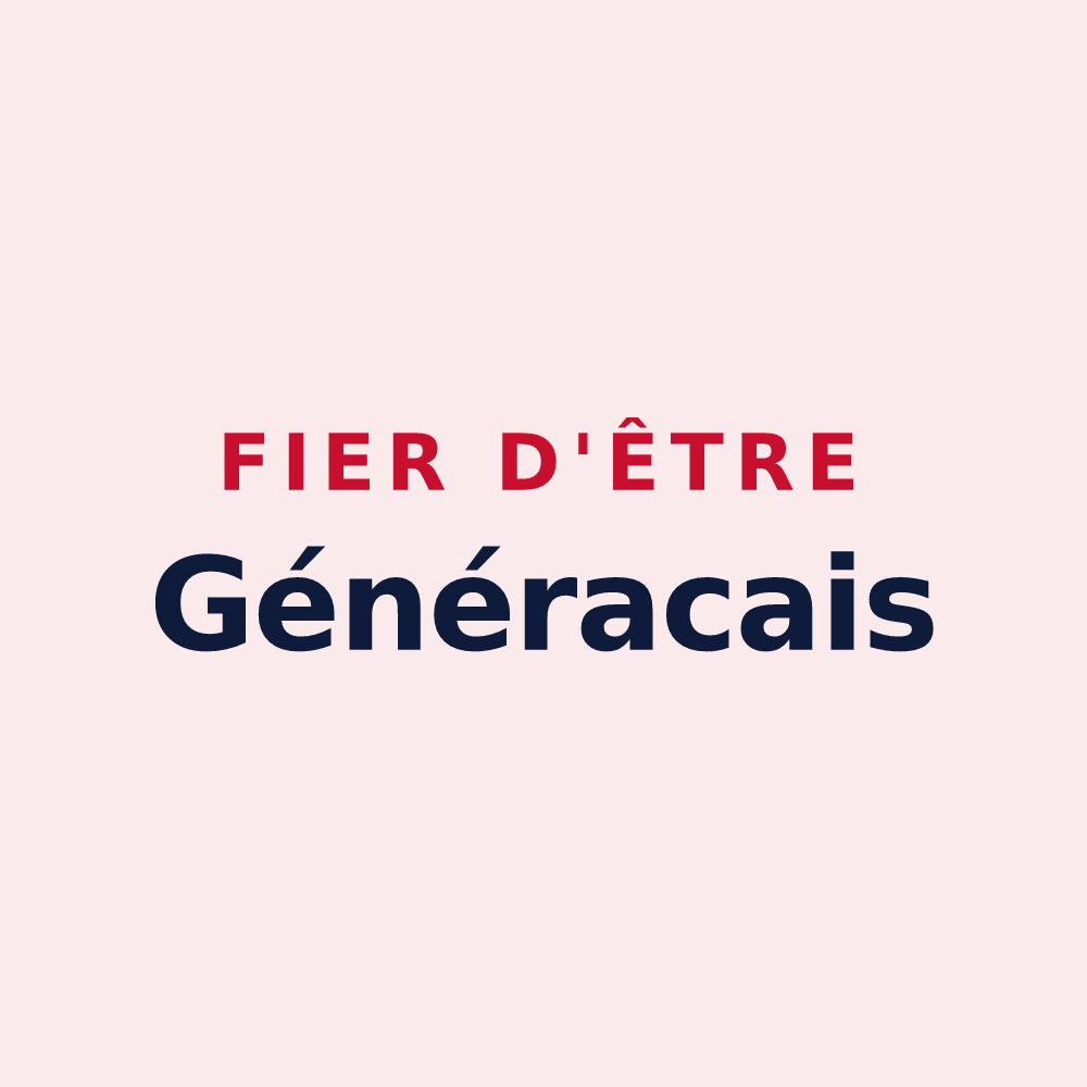 Magnet « Fier d'être Généracais » — design pour Générac