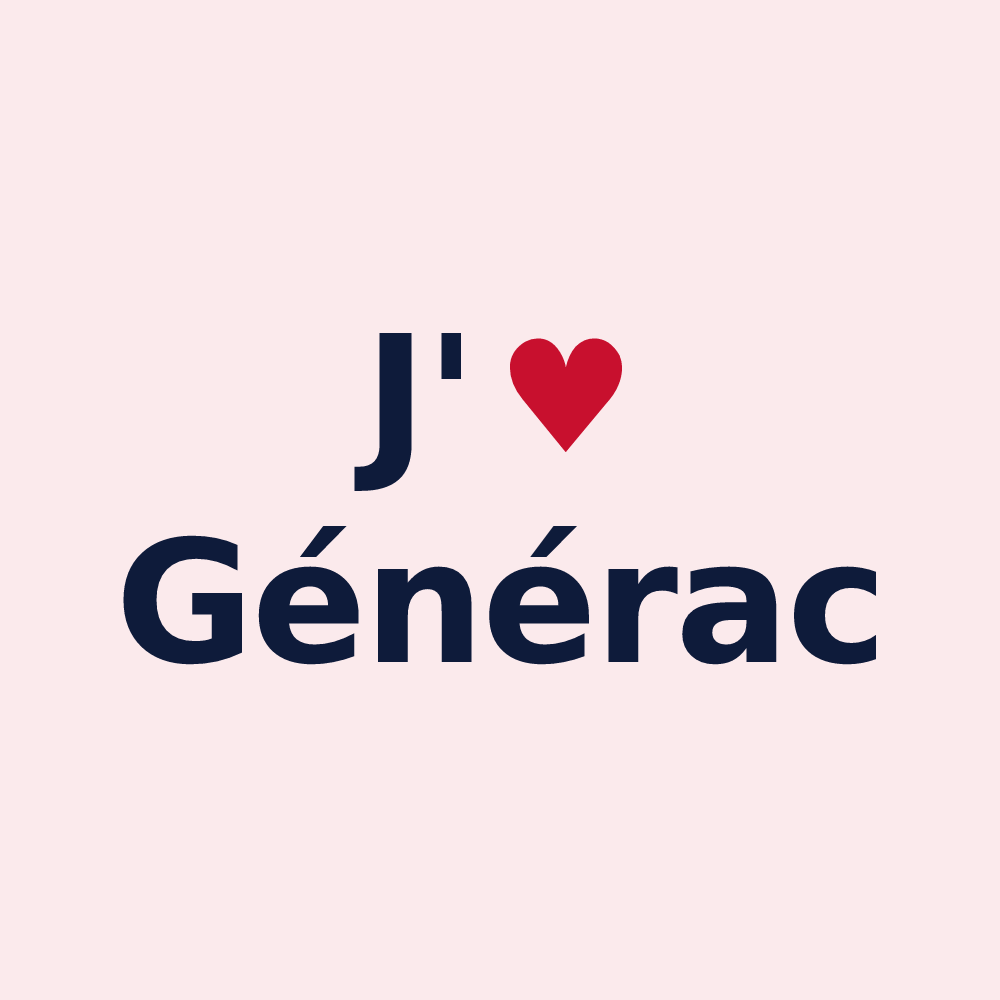 Magnet personnalisé Générac — design J'aime Générac