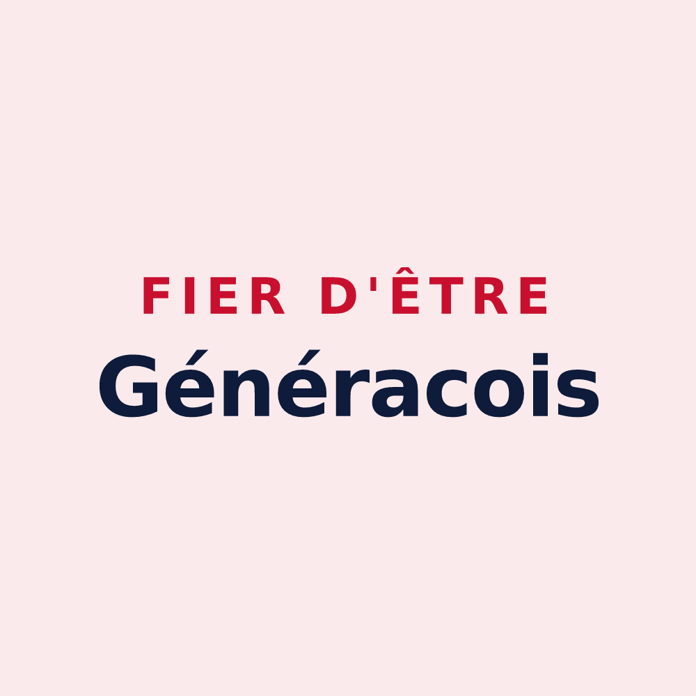 Magnet « Fier d'être Généracois » — design pour Générac