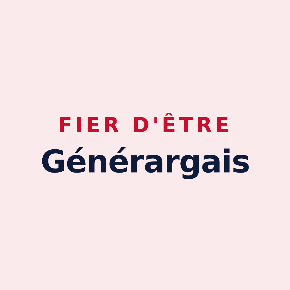 Magnet « Fier d'être Générargais » — design pour Générargues
