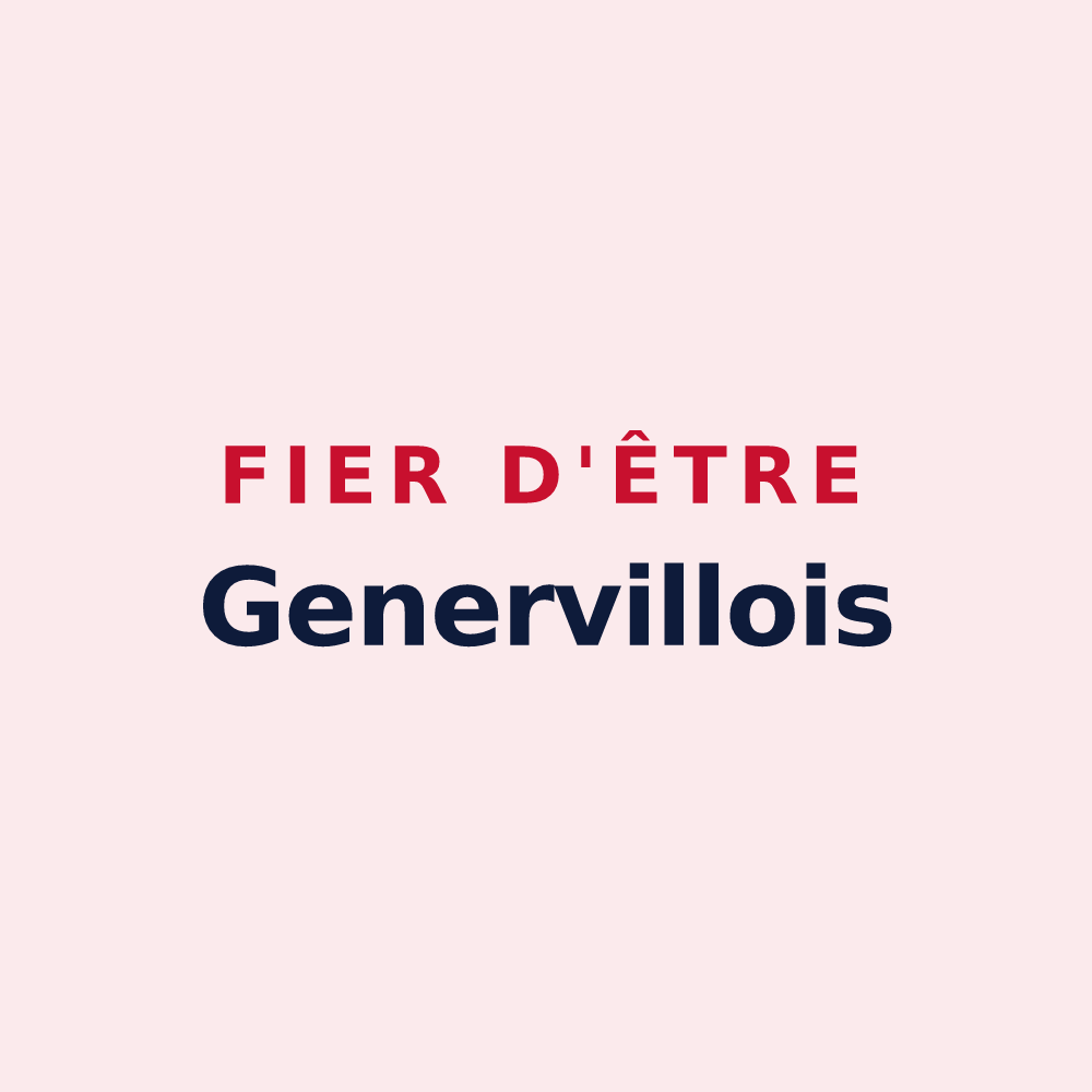 Magnet « Fier d'être Genervillois » — design pour Generville