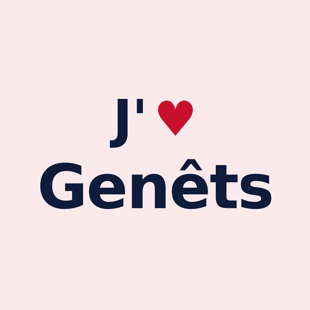 Magnet personnalisé Genêts — design J'aime Genêts