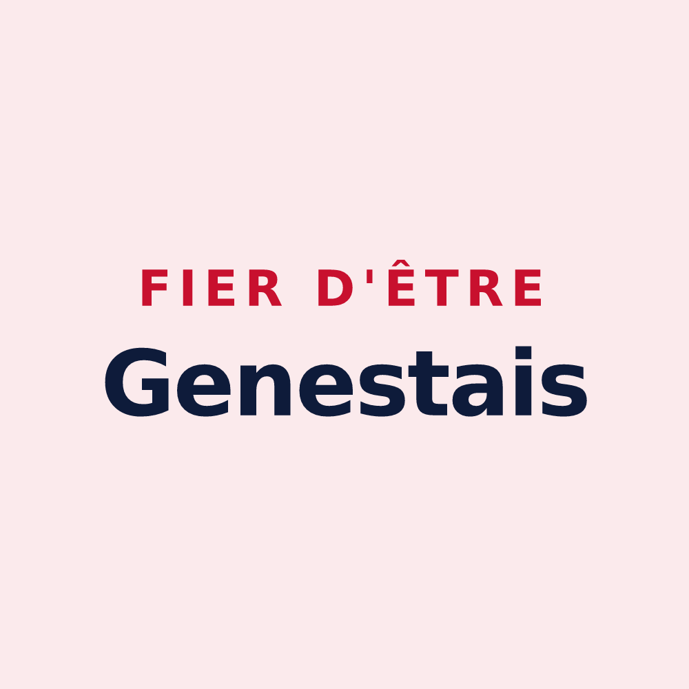 Magnet « Fier d'être Genestais » — design pour Genêts