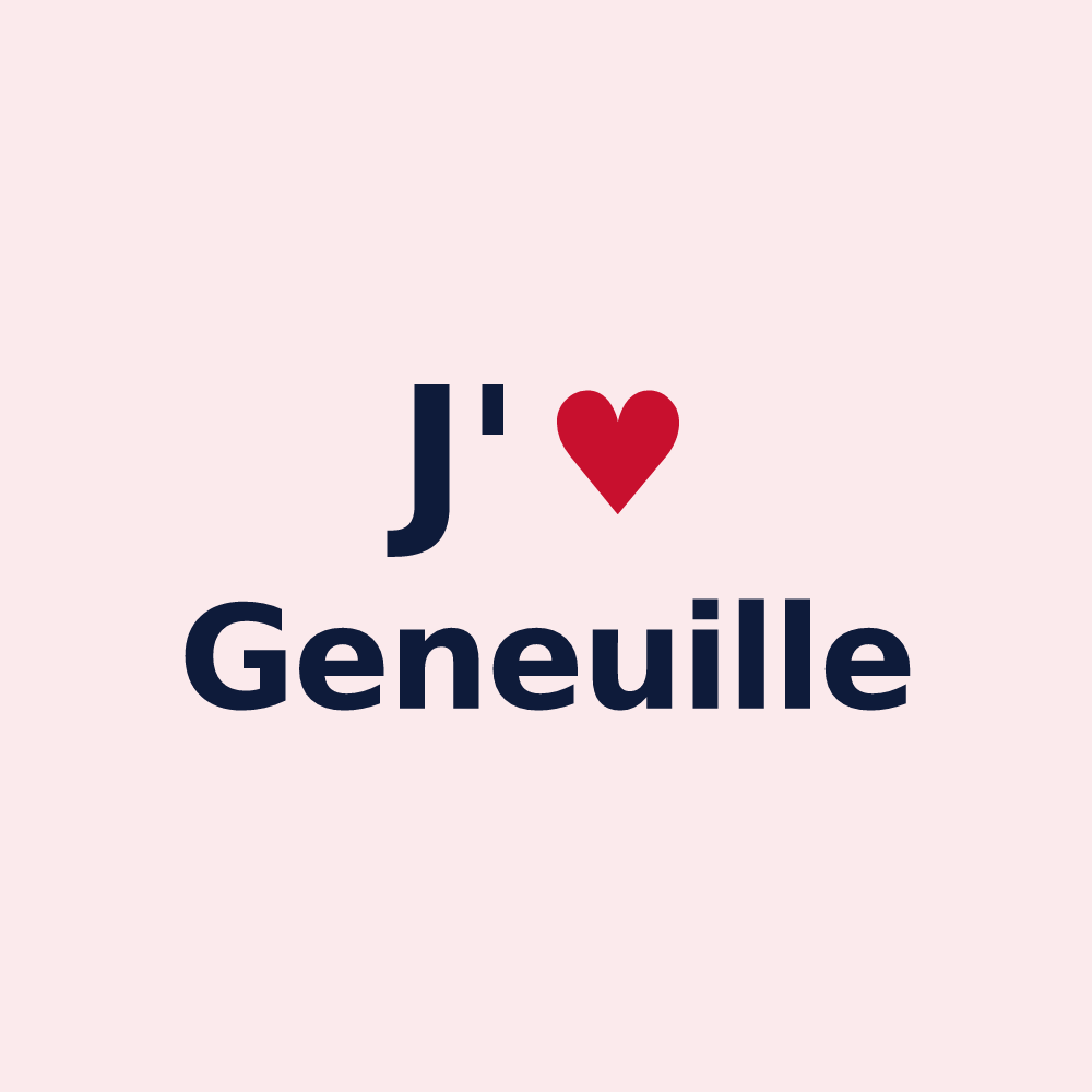 Magnet personnalisé Geneuille — design J'aime Geneuille