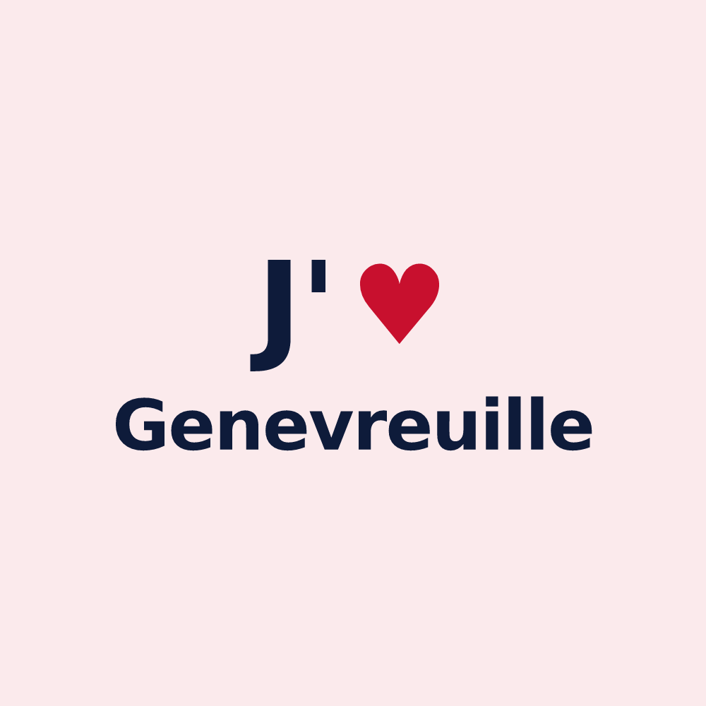 Magnet personnalisé Genevreuille — design J'aime Genevreuille