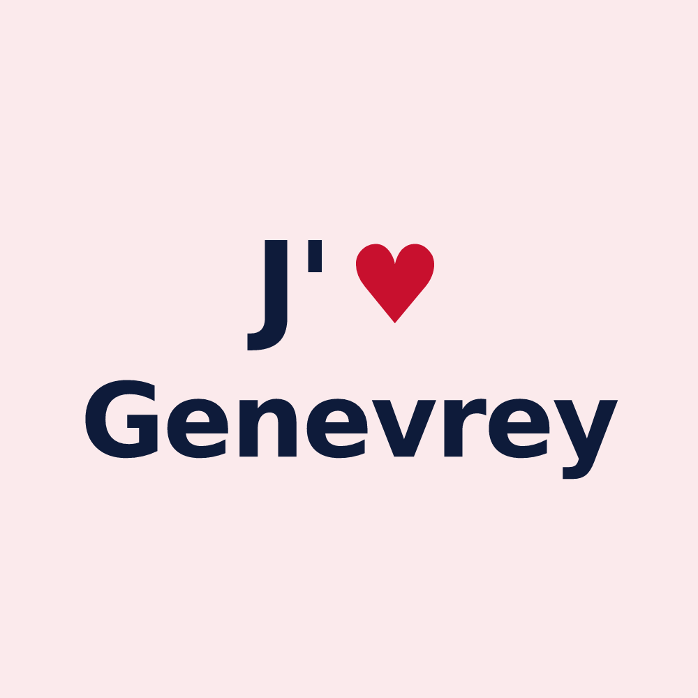 Magnet personnalisé Genevrey — design J'aime Genevrey
