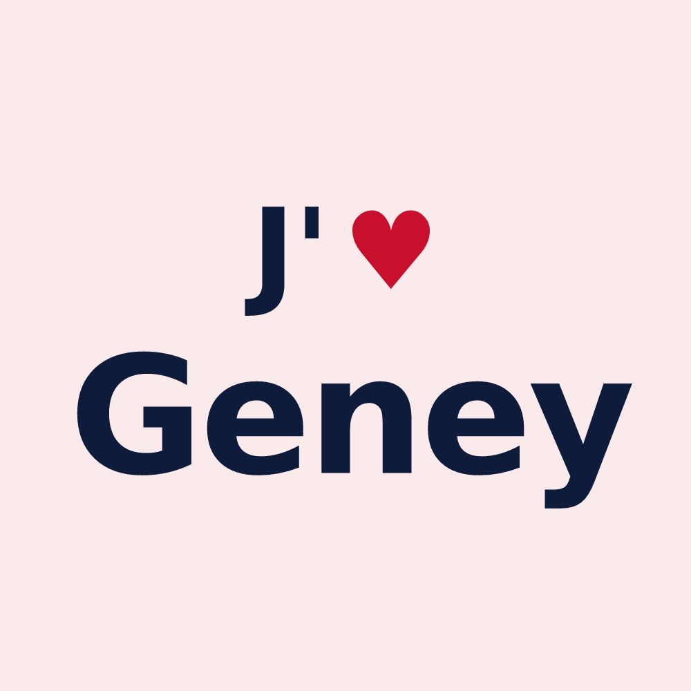 Magnet personnalisé Geney — design J'aime Geney