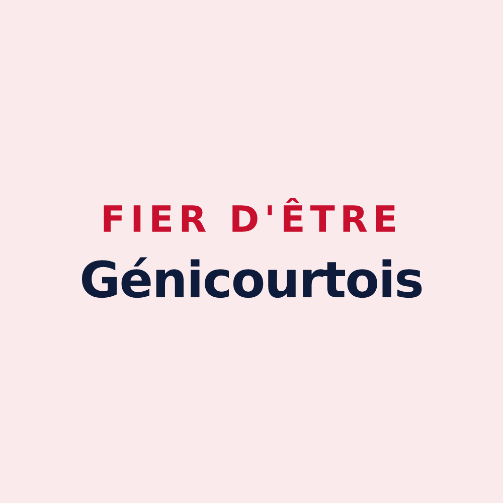 Magnet « Fier d'être Génicourtois » — design pour Génicourt