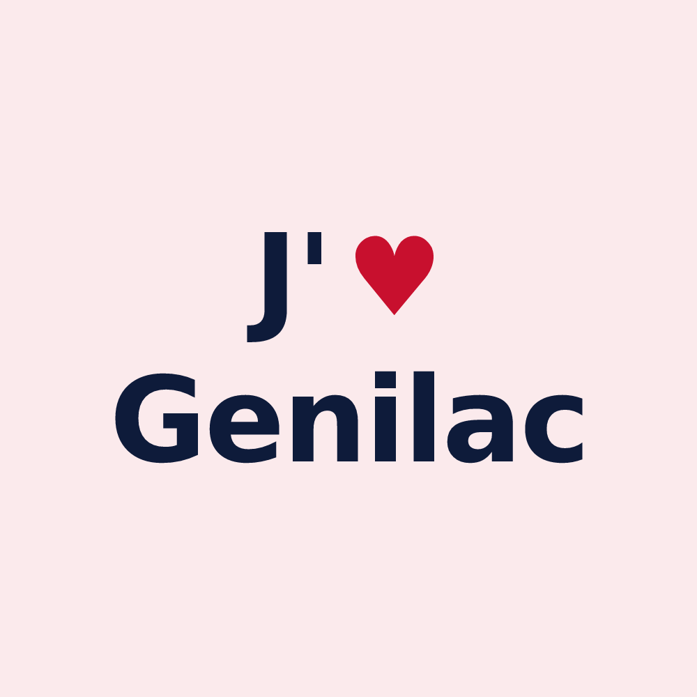 Magnet personnalisé Genilac — design J'aime Genilac