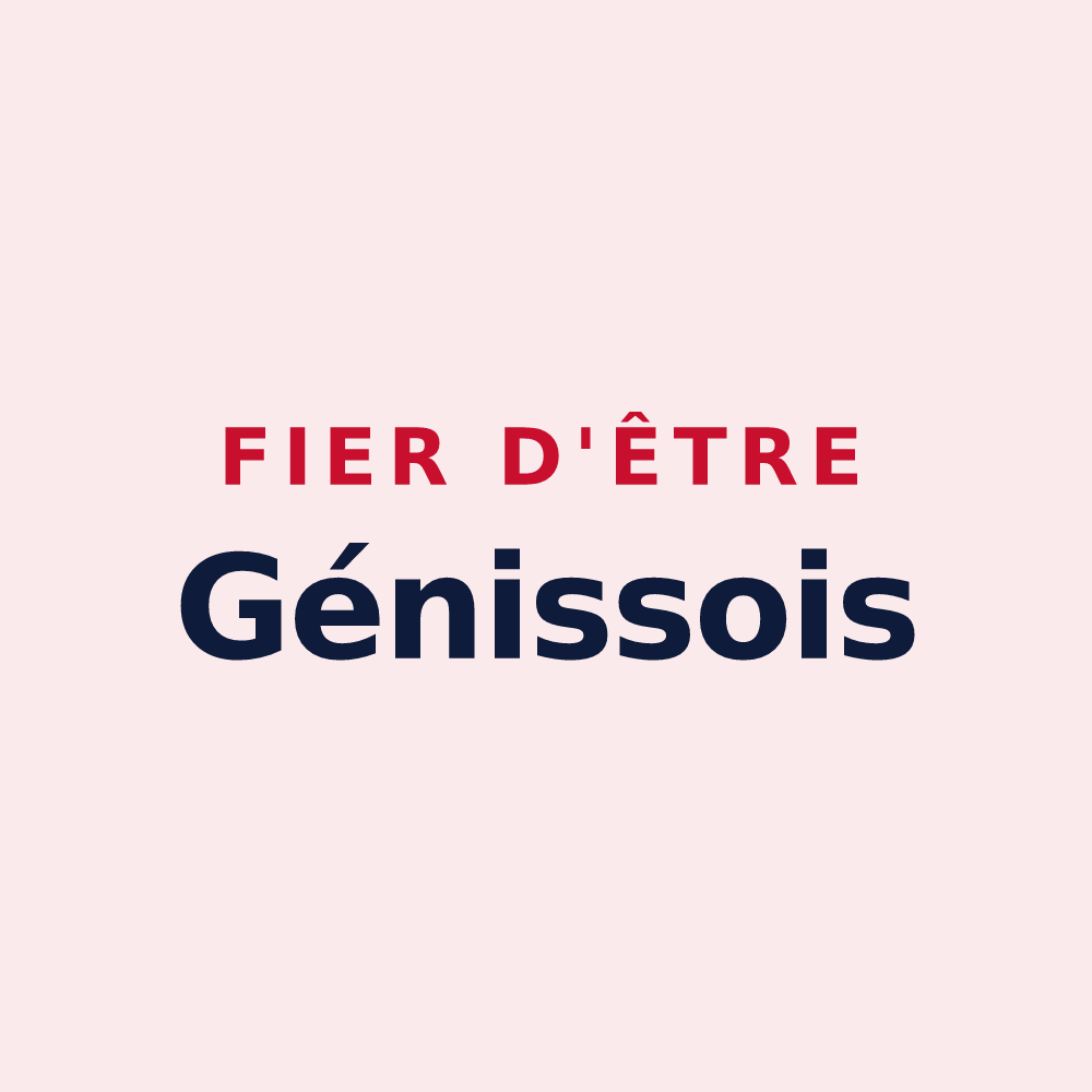 Magnet « Fier d'être Génissois » — design pour Génis
