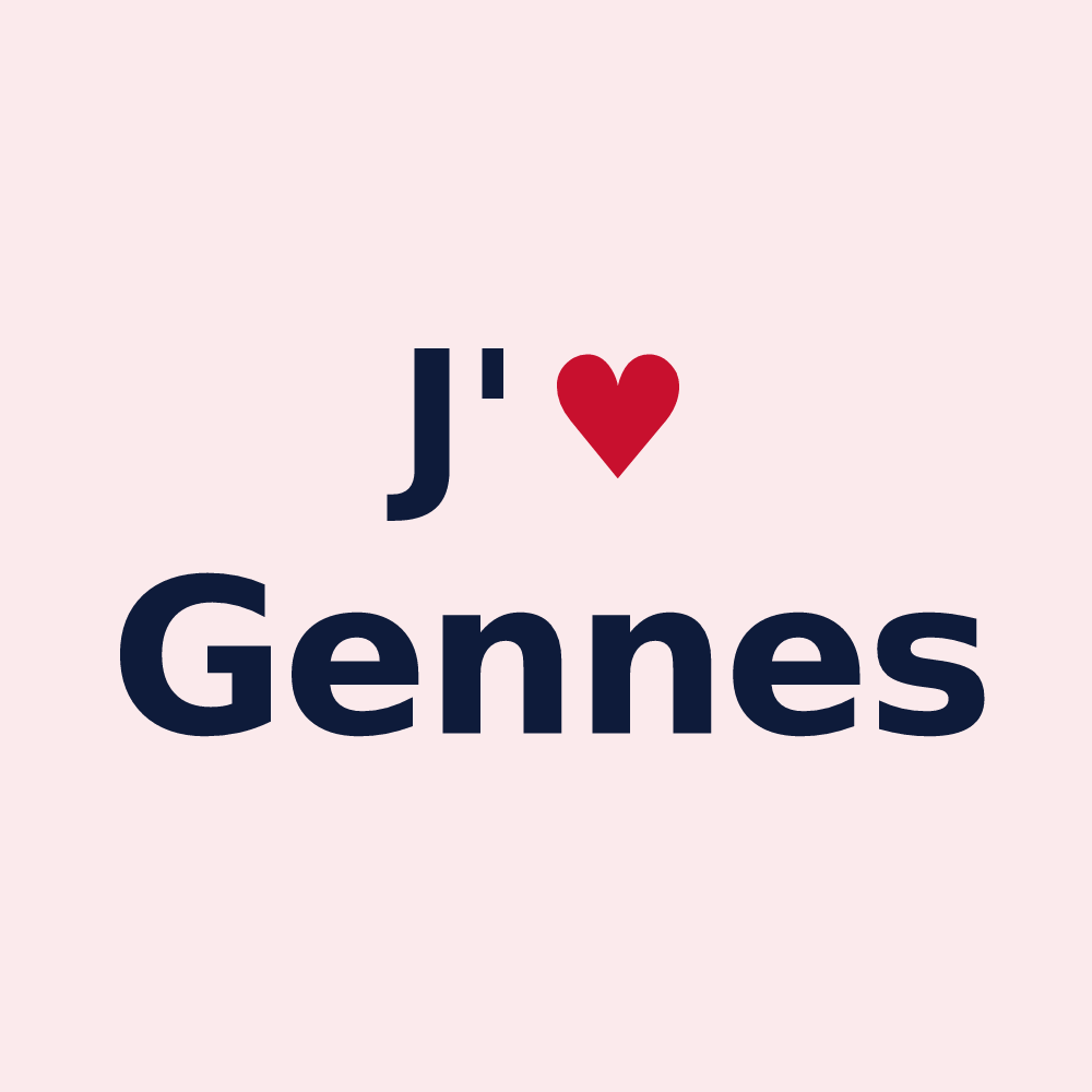 Magnet personnalisé Gennes — design J'aime Gennes