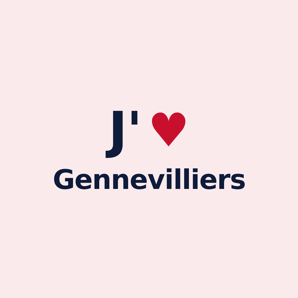 Magnet personnalisé Gennevilliers — design J'aime Gennevilliers