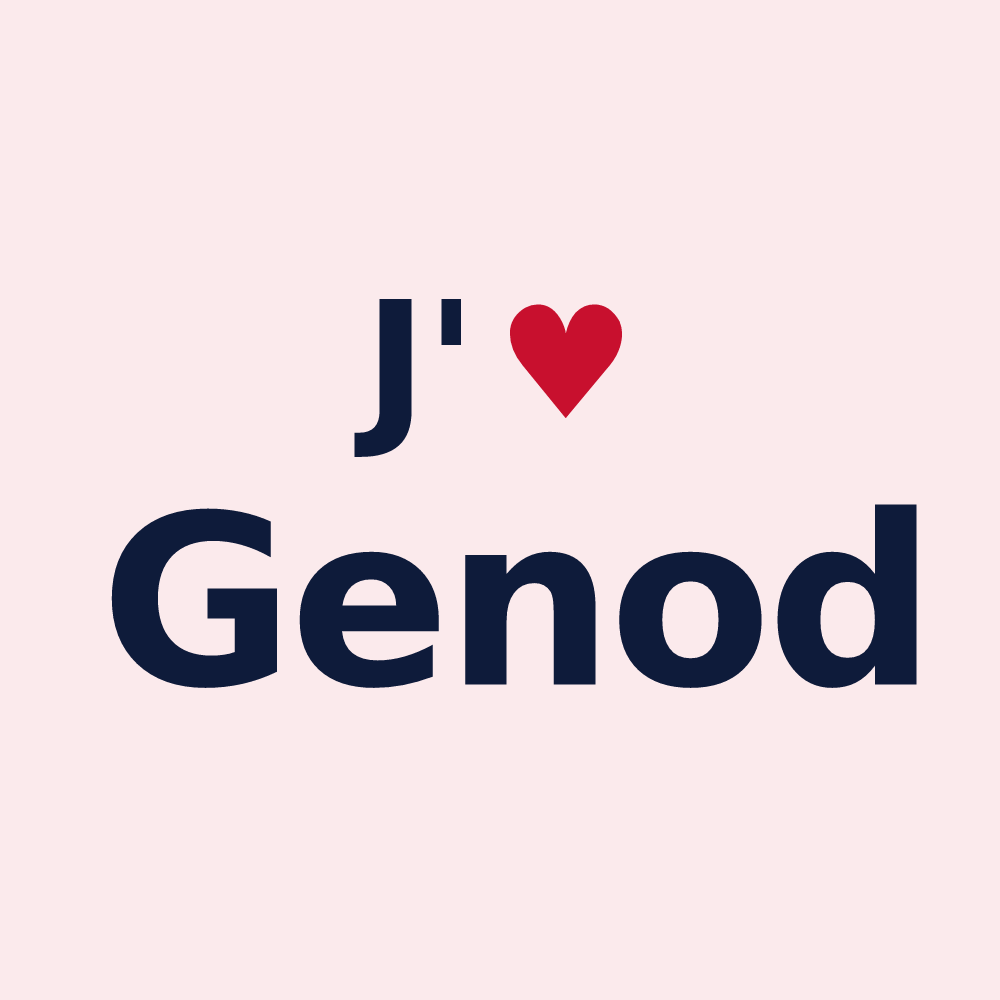 Magnet personnalisé Genod — design J'aime Genod