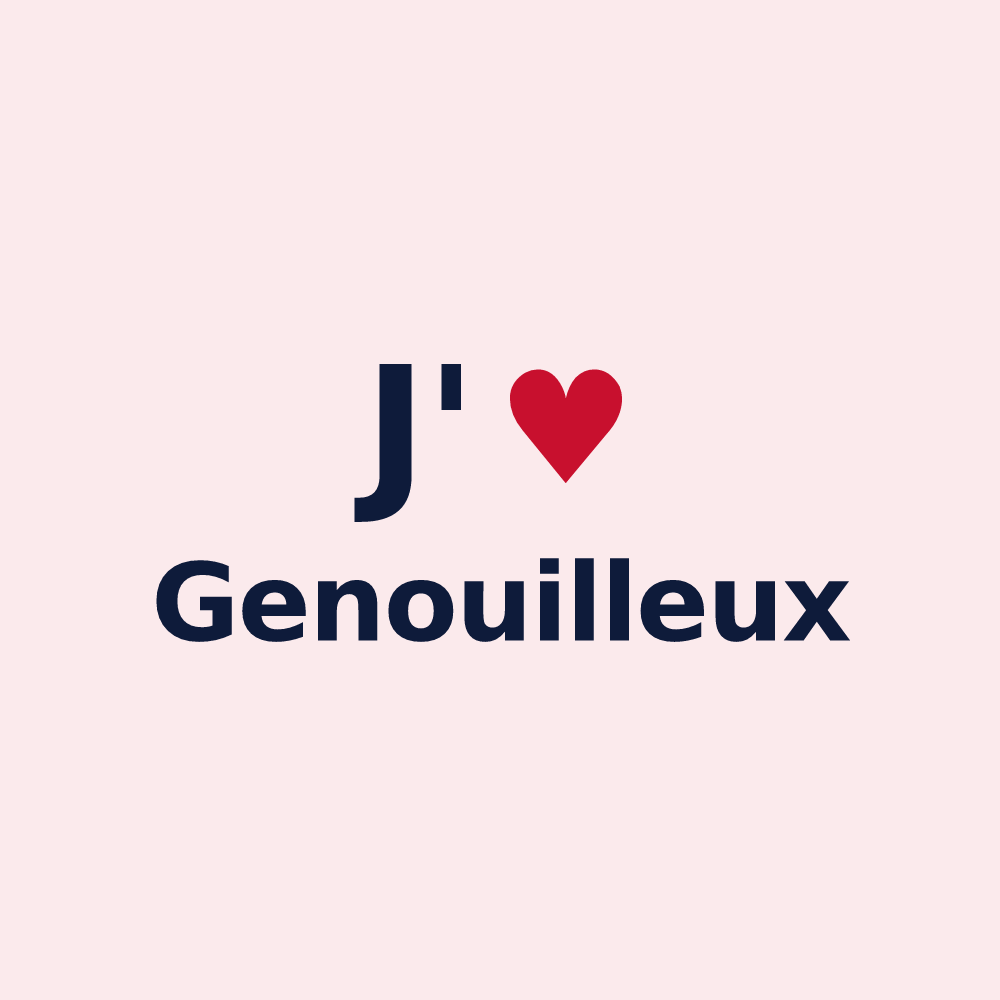 Magnet personnalisé Genouilleux — design J'aime Genouilleux