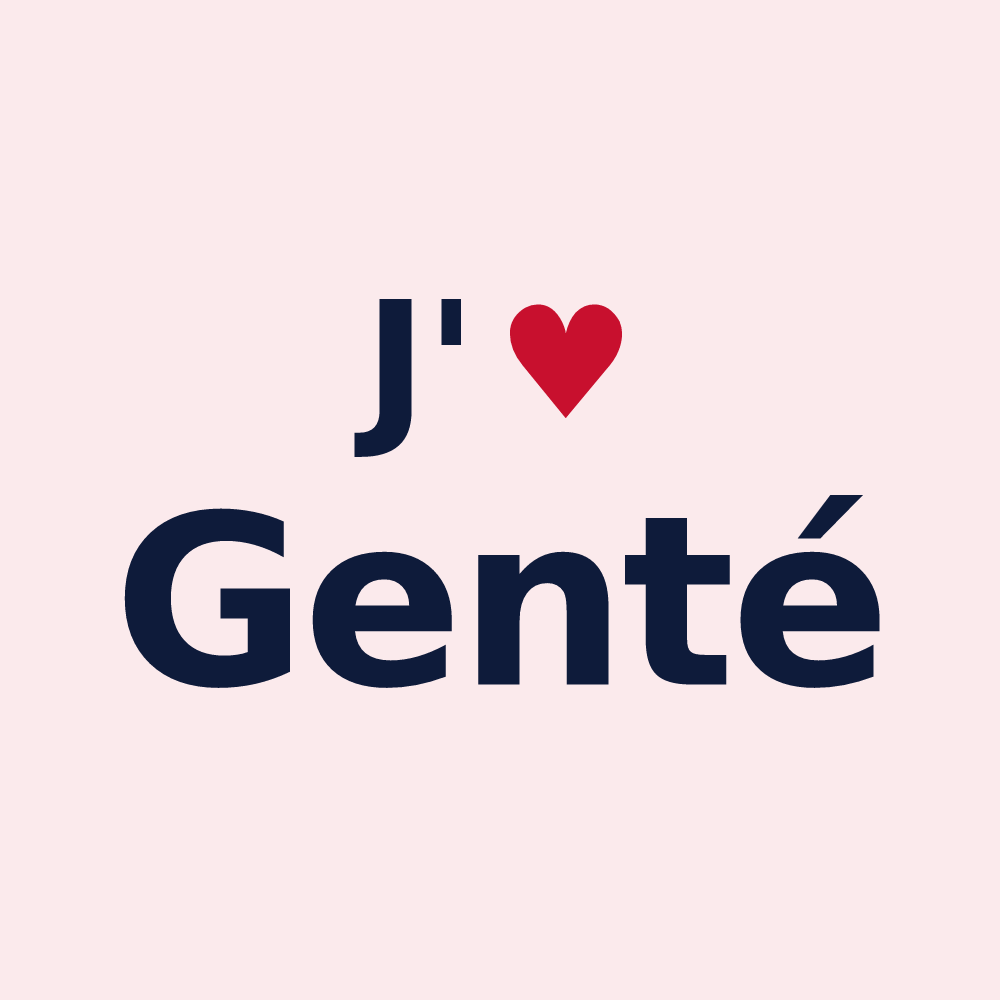 Magnet personnalisé Genté — design J'aime Genté