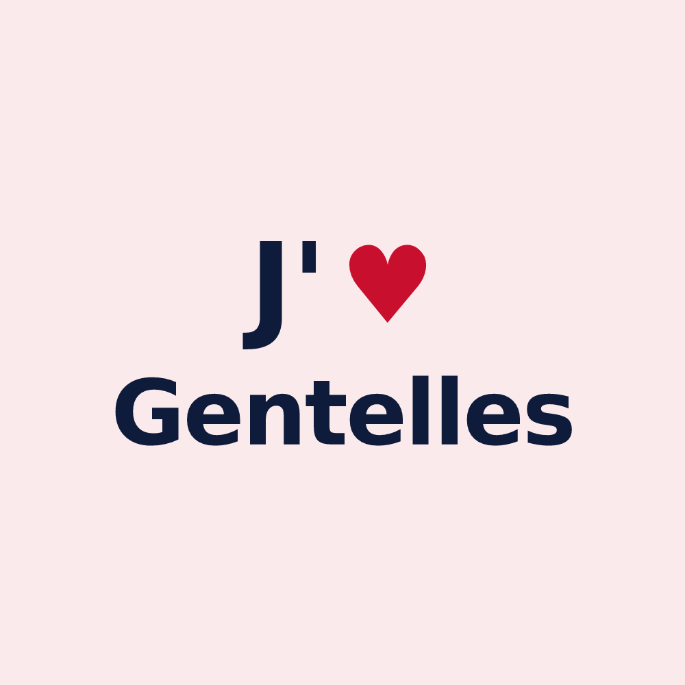 Magnet personnalisé Gentelles — design J'aime Gentelles