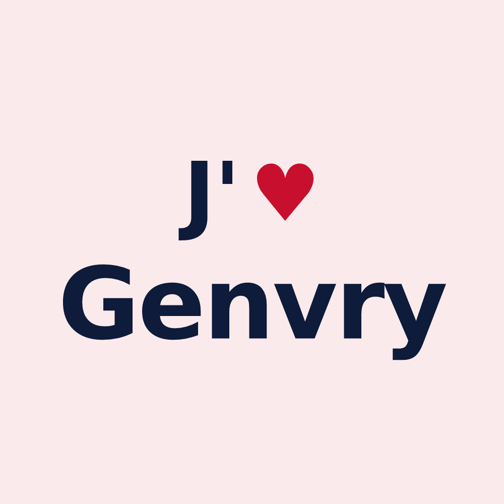 Magnet personnalisé Genvry — design J'aime Genvry