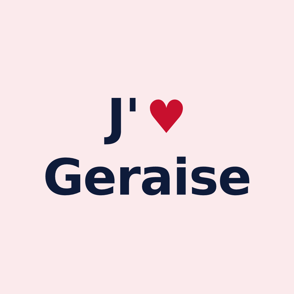 Magnet personnalisé Geraise — design J'aime Geraise