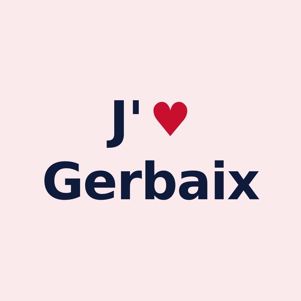 Magnet personnalisé Gerbaix — design J'aime Gerbaix