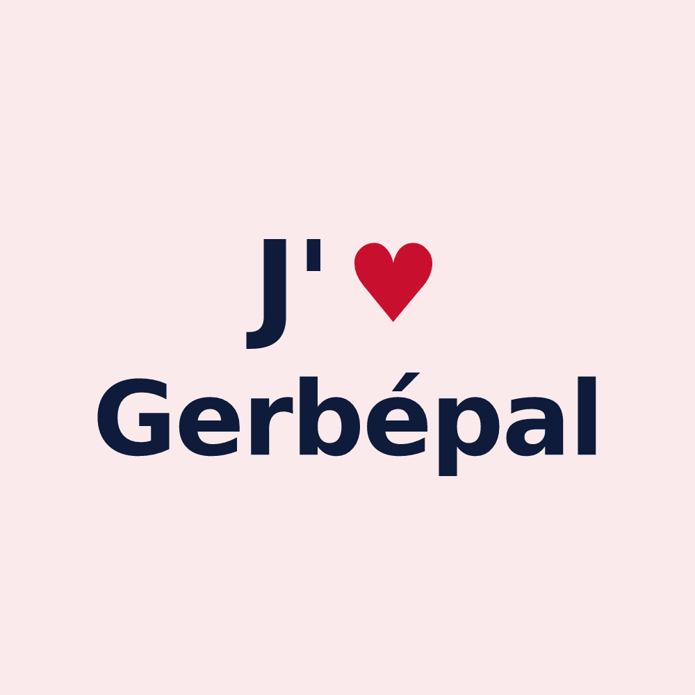 Magnet personnalisé Gerbépal — design J'aime Gerbépal
