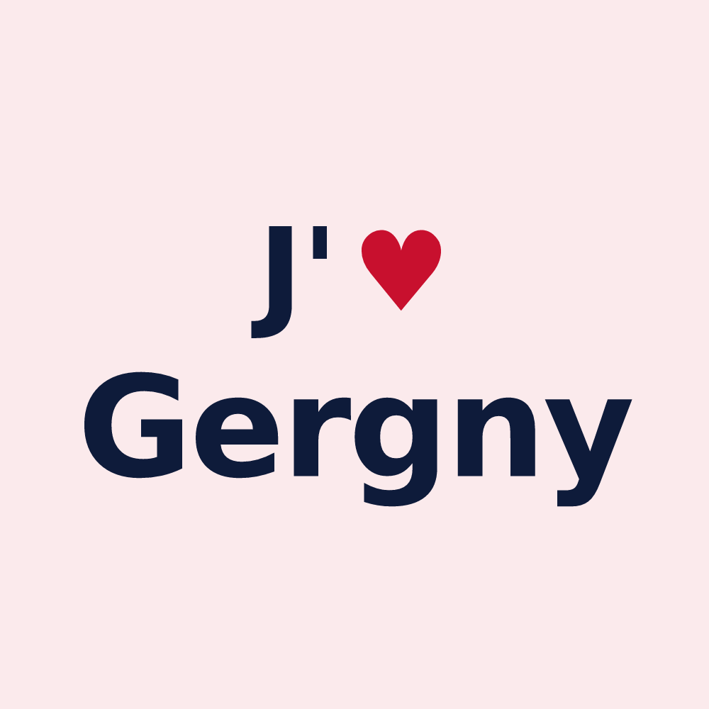 Magnet personnalisé Gergny — design J'aime Gergny