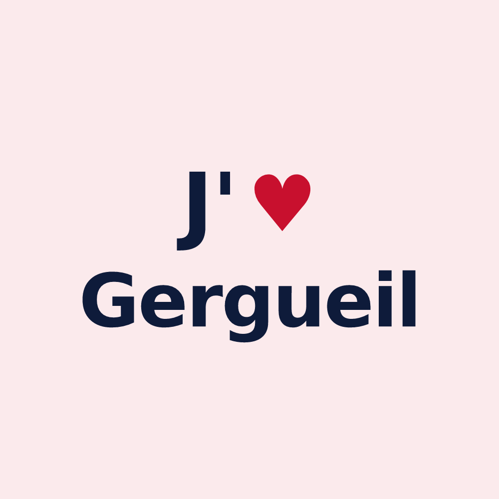 Magnet personnalisé Gergueil — design J'aime Gergueil